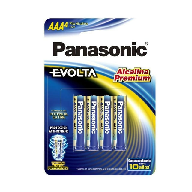 Pila Alcalina Panasonic Evolta AAA 4 Piezas 1.5V LR03 Multicolor