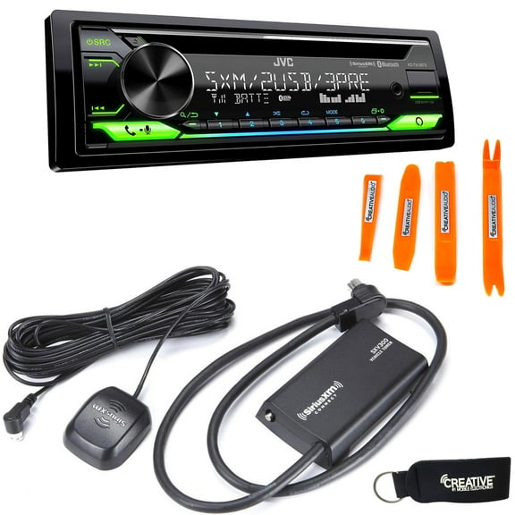 JVC KD-T915BTS - CD, Bluetooth, Dual USB, AUX, Amazon Alexa   Included SirusXM SXV300 Satellite Radio Tuner