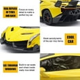 thumbnail image 3 of 2425S RC Cars - 1:24 con Licencia Oficial Lambo Veneno, Carreras Deportivas Eléctricas, Vehículo Modelo de Auto, para Juguetes y Regalos para Niños y Adultos (Amarillo), 3 of 7