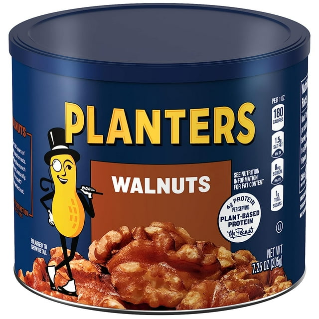 Roasted Pecan Nuts, Party Snacks, Plant-Based Protein, Nuts for Baking, Quick Snack for Adults, After School Snack, Roasted Pecans, Flavored with Sea Salt, Kosher, 7.25oz Canister