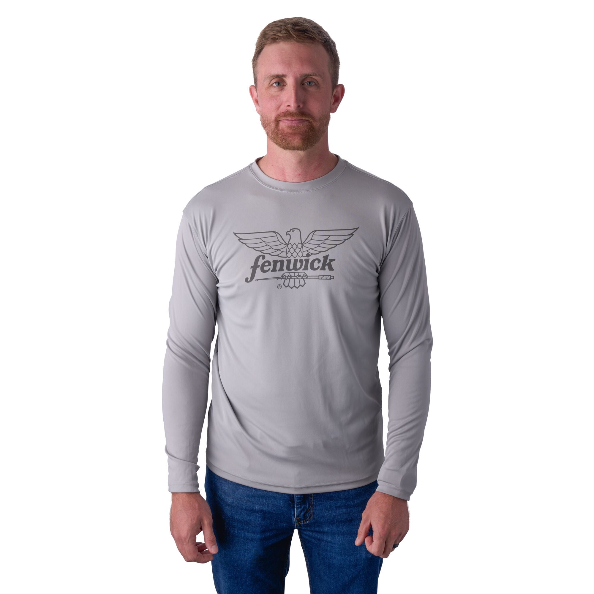 Fenwick Performance Long Sleeve Sun Shirt, Silver Strand, Size L