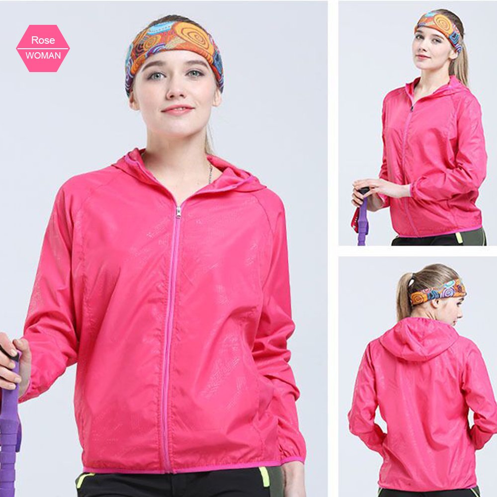 YJING Veste de pluie pour femme - Imperméable - Respirant - Coupe-vent - Veste de randonnée - Veste de randonnée - Coupe-vent légère - Grandes tailles - Parka de pluie - Sport YJING Veste de pluie pour femme - Imperméable - Respirant - Coupe-vent - Veste de randonnée - Veste de randonnée - Coupe-vent légère - Grandes tailles - Parka de pluie - Sport