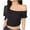 Black, variant on fatyb Women's off the Shoulder Tops Short Sleeve Casual Slim Crop Shirts Summer Womens Going out Tops