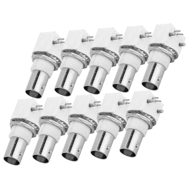 10 Conectores BNC De Montaje En PCB De 90 Grados, Buena Resistencia A La Oxidación Para Transmisión De Señal En Sistemas CCTV Con Transmisión Más Estable, Línea De Señal De