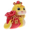 thumbnail image 3 of Back to School Yellow Resin Snake Desk Organizer with Unique Design for Home Feng Shui Wealth Animal Sculpture 2025 Snake Year Decor 3.5 Inches, 3 of 5