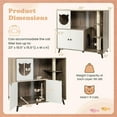 thumbnail image 3 of Demi Bonn 40" Cat Litter Box Enclosure with 3 Sisal Scratching Posts, Hidden Litter Box Furniture for Indoor Cats, Brown, 3 of 8