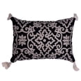 thumbnail image 5 of Throw Pillow Covers - Set of 4 Embroidered Decorative Cushion Case for Home Decor Sofa Couch Chair Bed Patio Living Room Bedroom Car Office Study - Black Beige, 14x20 Inches, 5 of 9
