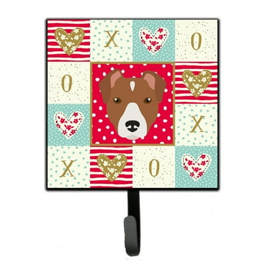 Carolines Treasures CK5232SH4 Rat Terrier Love Leash or Key Holder Red Single Hook multicolor