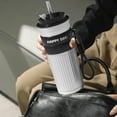 thumbnail image 4 of TIMIFIS Stainless Steel Mug Coffee Thermal Mug Multi-Color Optional Spray Plastic 304 Stainless Steel Mug Portable Car Carrying Coffee Mug Student Walking Mug Coffee Cups, 4 of 6