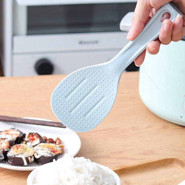 Pala de arroz de plástico Cuchara de cocina antiadherente Vajilla de cocina (Azul cielo) Wdftyju Libre de BPA