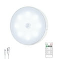 thumbnail image 2 of LED Cabinet Light with Human Body Sensor USB Rechargeable Dimmable Staircase Light Remote Control 10 in, 2 of 2