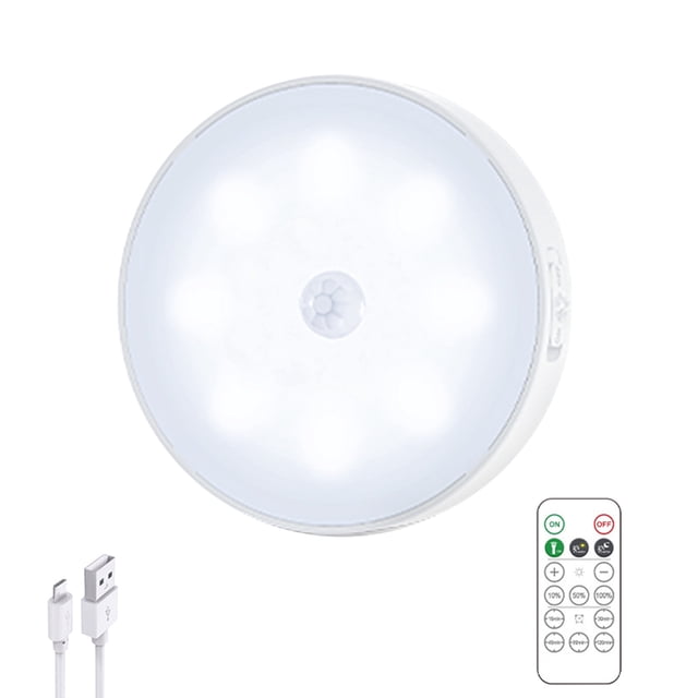 Ohufall USB Rechargeable LED Under Cabinet Lighting Motion Sensor Dimmable Night Light With Remote Control For Staircase And Cabinet