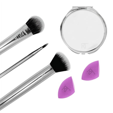 Real Techniques Poppin Perfection Makeup Brush and Sponge Set, 5 Piece