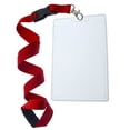 thumbnail image 3 of Two Pack Clear T2 Pack - Clear Tear Resistant Passport ID Badge Holder with Open Top &amp; Detachable Buckle Lanyard by Specialist ID (Red), 3 of 4