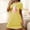 Yellow, variant on Sakmal Cloud-Like Sleep Dress for Women Black Plus Size Cute Halloween Sleepshirt Short Sleeve Crew Neck Ghost Print Short Nightgowns S-2XL