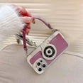 thumbnail image 4 of Creative Luxury 3D Retro Camera Phone Case for Iphone 14 13 12 11 Pro Max 14plus Cute  Soft Tpu Phone Case Lanyard Back Cover FJH, 4 of 7