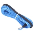 thumbnail image 1 of Winch Rope, Winch Recovery Cable Nylon 12 Strands Blue Heat Resistant With Black Cover For Jeeps Replacement For SmittyBilt For SUVs For Trucks, 1 of 8
