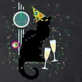 thumbnail image 3 of CafePress - Chat Noir New Years Party Countdown - Women's Long Sleeve Charcoal Gray Pajamas, 3 of 3