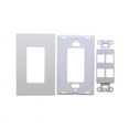 thumbnail image 2 of White 1-Gang Screwless Decora Wall Plate Cover with 4-Port Keystone Jack Insert, 2 of 2