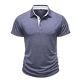 thumbnail image 3 of yillto Mens Classic Golf Shirt Breathable Casual Short Sleeve Button down Tops Plain Collared Tees, 3 of 6