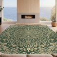 thumbnail image 2 of Design&I 6'x9' Ultra Soft Area Rug, Distressed Filigree Dining Table Alfombra Round Circle Vintage Playful None Fluffy Washable Non Shedding for Guest Room Bedroom Living Room, 2 of 7