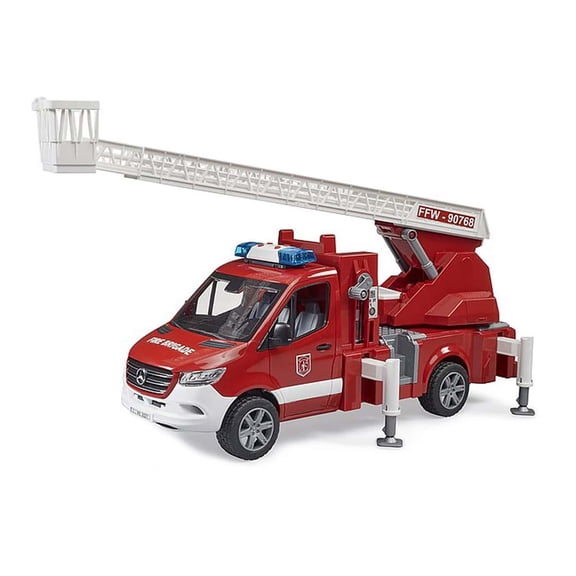1/16 Mercedes-Benz Sprinter Fire Engine Truck with Ladder, Water Pump, & Lights & Sounds by Bruder 02673
