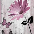 thumbnail image 5 of Farm turquoise daisies flowers and butterflies in rustic wooden shower curtain, turquoise blue fabric bathroom decor set with hooks 69x70, 5 of 8