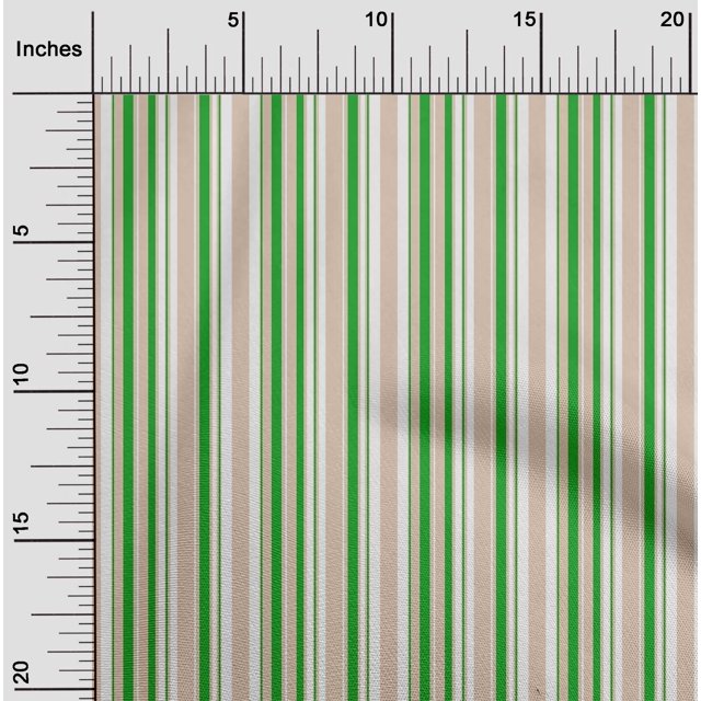 oneOone Tissu Polyester Lycra Beige Pâle à Rayures Matière de Robe Tissu Imprimé Tissu au Mètre 56 Pouces de Large