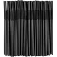 thumbnail image 1 of Nvzi Disposable Plastic Flexible Bendable Drinking Straws 100Pcs Straws for Juice Drinks-Black, 1 of 5