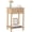 Rustic Walnut, variant on Night Stand, Small End Table with Storage for Living Room, Farmhouse Bedside Side Table with Spindle Wood Legs for Bedroom, Office, Natural
