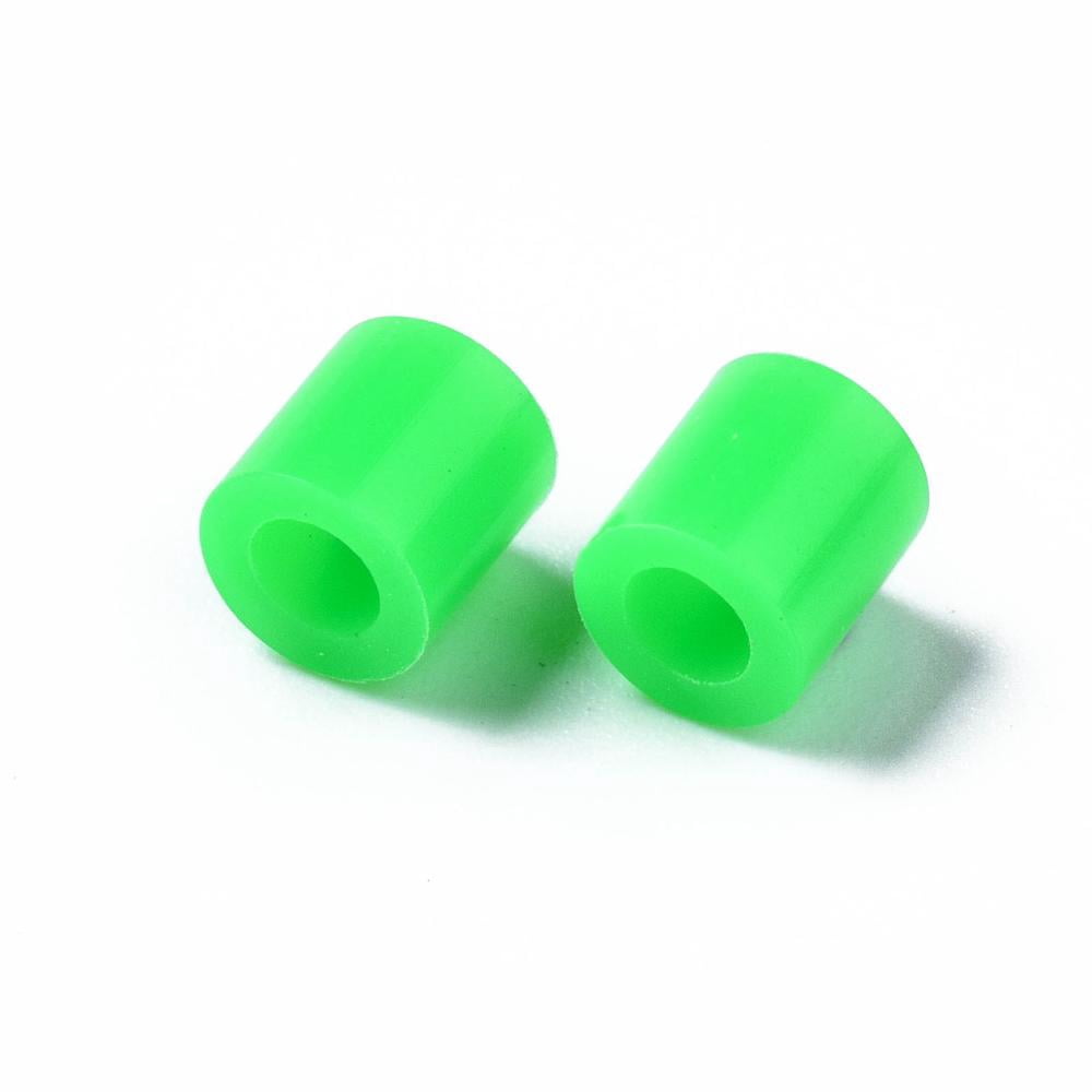 PE Beads DIY Melty Beads Tube Lime Green 5x5mm Hole: 3mm 8000pcs/500g