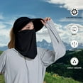 thumbnail image 3 of Women Sun Visor Hats, Wide Brim UV Protection Sun Visor Cap with Ponytail Hole & Removeable Flap Outdoor UPF 50+, 3 of 7