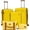 Yellow, variant on 5 count Luggage Set Expandable Suitcase 22x14x9 Airline Approved Carry , ABS Hard Case Suitcases with Spinner Wheels, TSA Lock (Black)