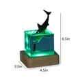 thumbnail image 3 of PRINxy Marine Resin Ornament,Colorful Glowing Mini Ornament Decoration With USB Stand,Cool Gift For Family,Suitable For Home Office Bedroom Relaxing Decoration,Light Blue,C, 3 of 7