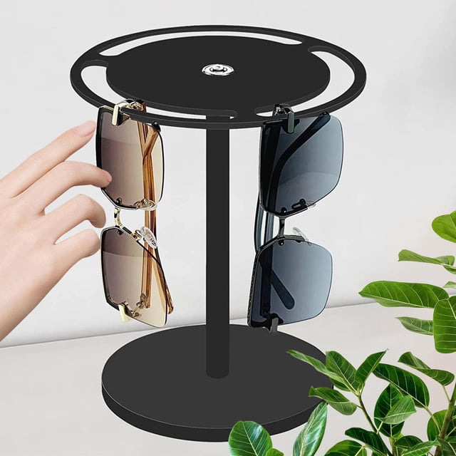 Organizador de almacenamiento de gafas de sol de acrílico, soporte de exhibición de gafas, estante para gafas para entrada, sala de estar y dormitorio negro Fernando Bandeja de almacenamiento