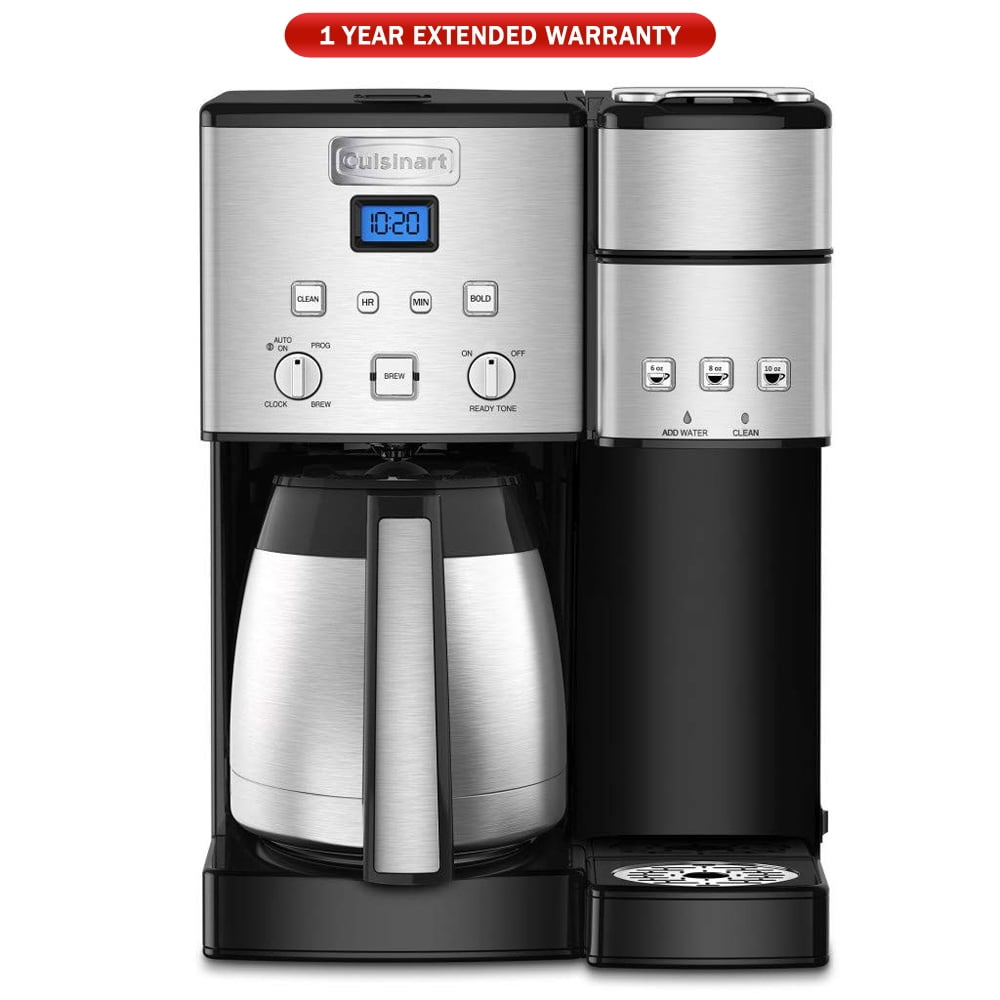 Cuisinart Ss 20 Coffee Center 10 Cup Thermal Single Serve Brewer Coffeemaker Silver Ss 20 With 1 Year Extended Warranty Walmart Com Walmart Com