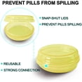 thumbnail image 2 of Small Pill Box (3 Pack), Daily Mini Pill Organizer Portable for Purse Pocket,Travel Pill Case Medicine Storage Container Earplug Case (Yellow）, 2 of 14