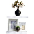 thumbnail image 4 of WELLAND 15 Inch Simons Wood Modern Floating Shelf Wall Mounted Display Shelves, Set of 2, 15"L x 7.75"D x 1.25"T, White, 4 of 9