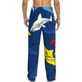 thumbnail image 3 of Goofa Cartoon Shark Printed Soft Pajama Pants for Men, Wide Leg Comfy Casual Lounge Yoga Pants-Small, 3 of 9