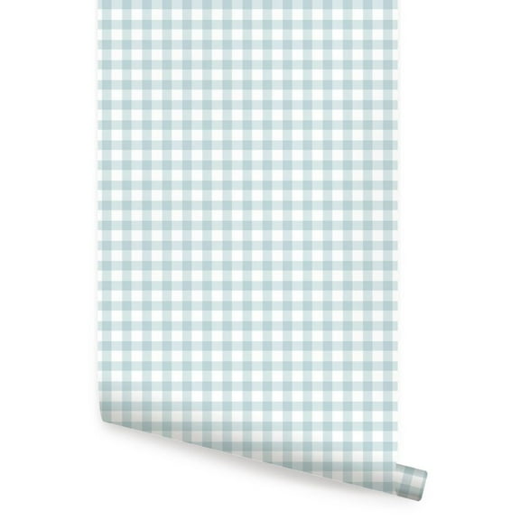 Gingham Check Pattern Peel and Stick Vinyl Wallpaper