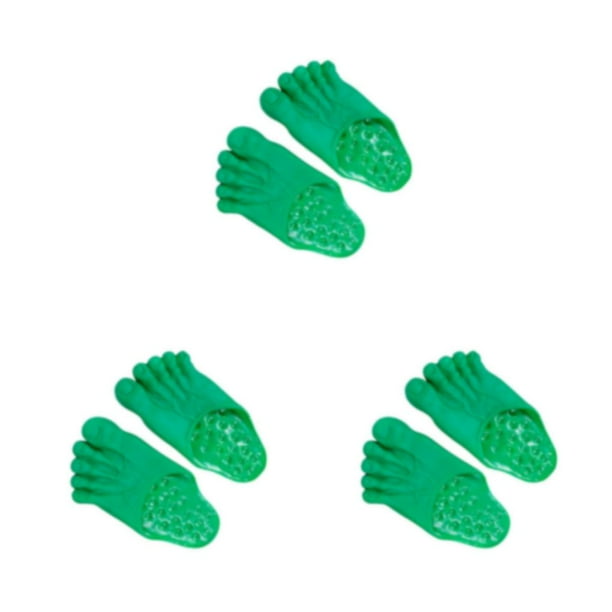 Qarigey Zapatillas divertidas de PVC para pies descalzos, zapatos para niños, mujeres y hombres, adultos, verde Type1 NO1