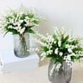 thumbnail image 3 of 12 piezas de lirio de las flores artificiales de jardín, lirio de las flores artificiales, flores para bodas, decoración del hogar, color blanco, 3 of 5