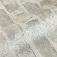 thumbnail image 4 of Brick And Stone Textured Wallpaper, Gray Embossed Wallcovering Roll: 41.7”W x 614”H- 177.80 sq ft, 4 of 5