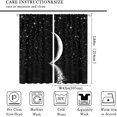 thumbnail image 2 of Moon Curtains, Night Starry Sky Abstract White New Moon Fantasy Shiny Galaxy Space Print Window Treatments for Bedroom Living Room 84x84in, 2 of 6