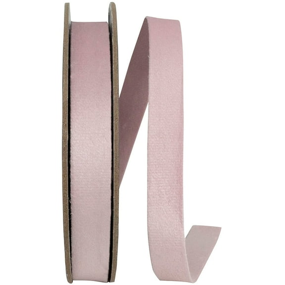 Ribbon - Luxe Velvet Double Face, Light Pink, 5/8 Inch, 10 Yards