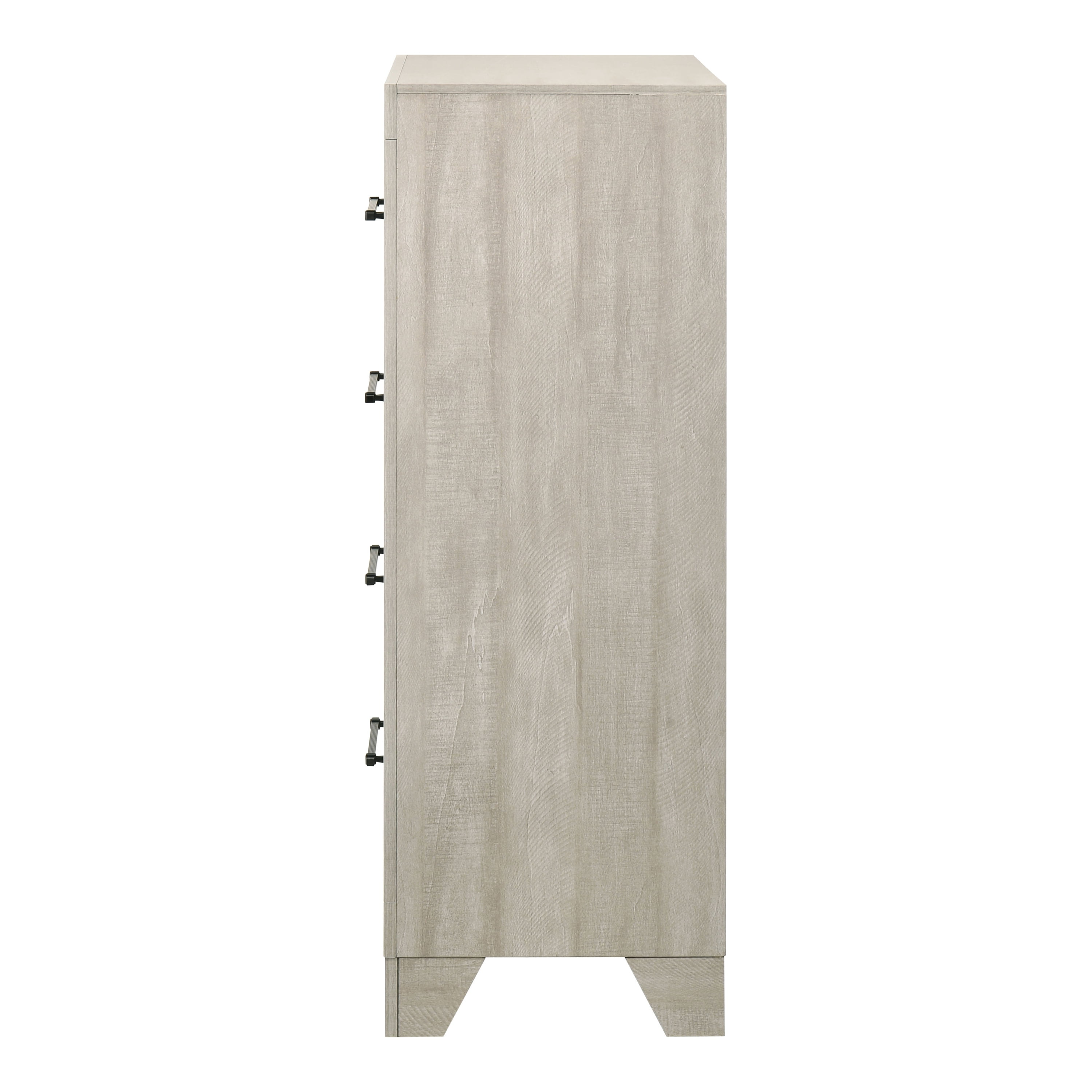 Furniture of America Baurke Modern 4-Drawer Vertical Dresser, Light Gray