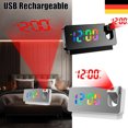 thumbnail image 2 of LED Alarm Clock with Projection Digital Alarm Clock Temperature Dimmable Table Clock Alarm USB, 2 of 5