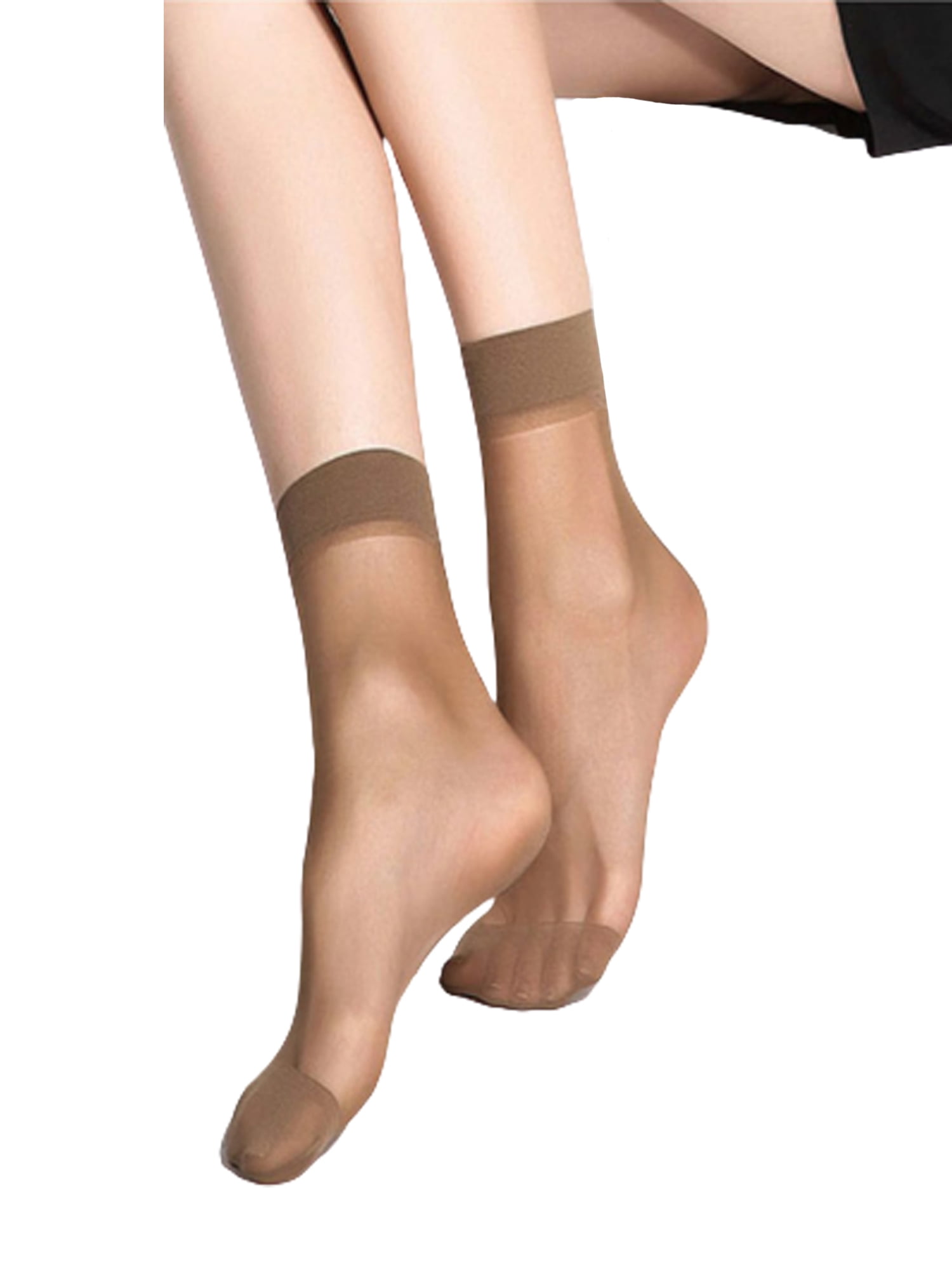 Womens 10 pairs nylon ancle sheer socks 30 Den