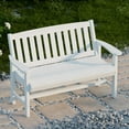 thumbnail image 3 of Wildridge Classic Mission Bench, White - Outdoor Weather Resistant Poly Lumber Bench for Patio, Deck, Garden, 3 of 4