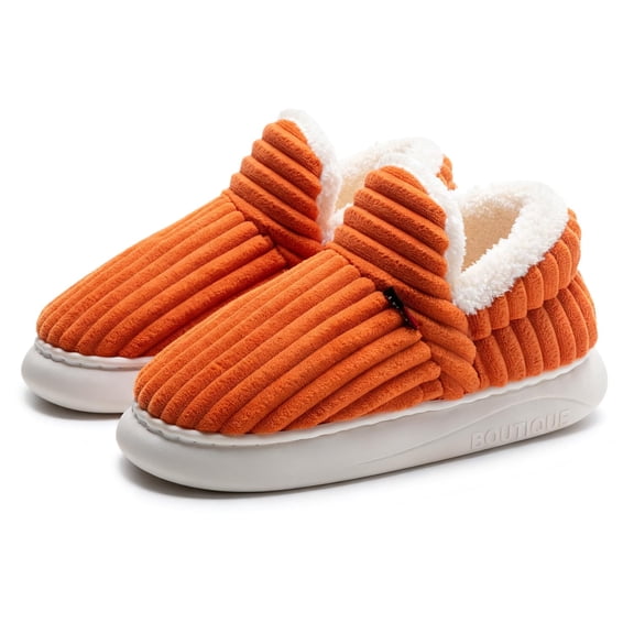 Fadezar Womens Mens Fuzzy Slippers Anti-Slip Warm House Shoes Memory Foam Ankle Bootie Slippers